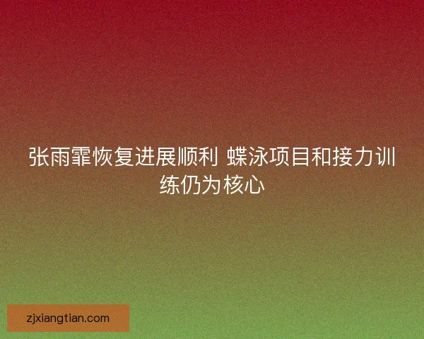 张雨霏恢复进展顺利 蝶泳项目和接力训练仍为核心