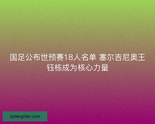 国足公布世预赛18人名单 塞尔吉尼奥王钰栋成为核心力量 国足公布世预赛18人名单 塞尔吉尼奥王钰栋成为核心力量